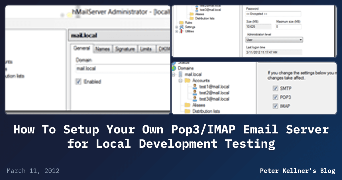 How To Setup Your Own Pop3/IMAP Email Server for Local Development ...