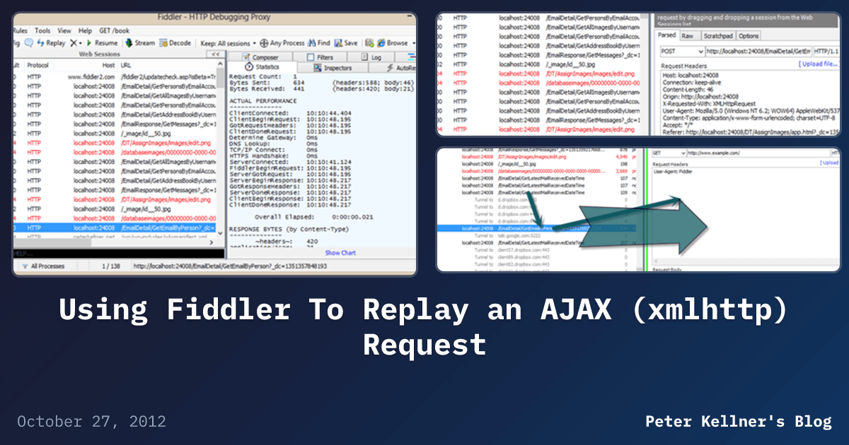 Using Fiddler To Replay an AJAX (xmlhttp) Request | Peter Kellner's Blog